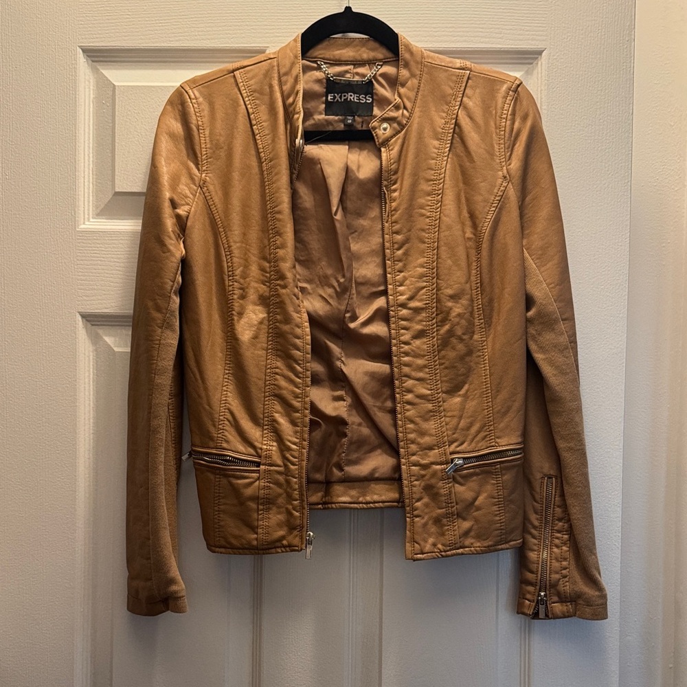 Express Women's Camel Leather Jacket